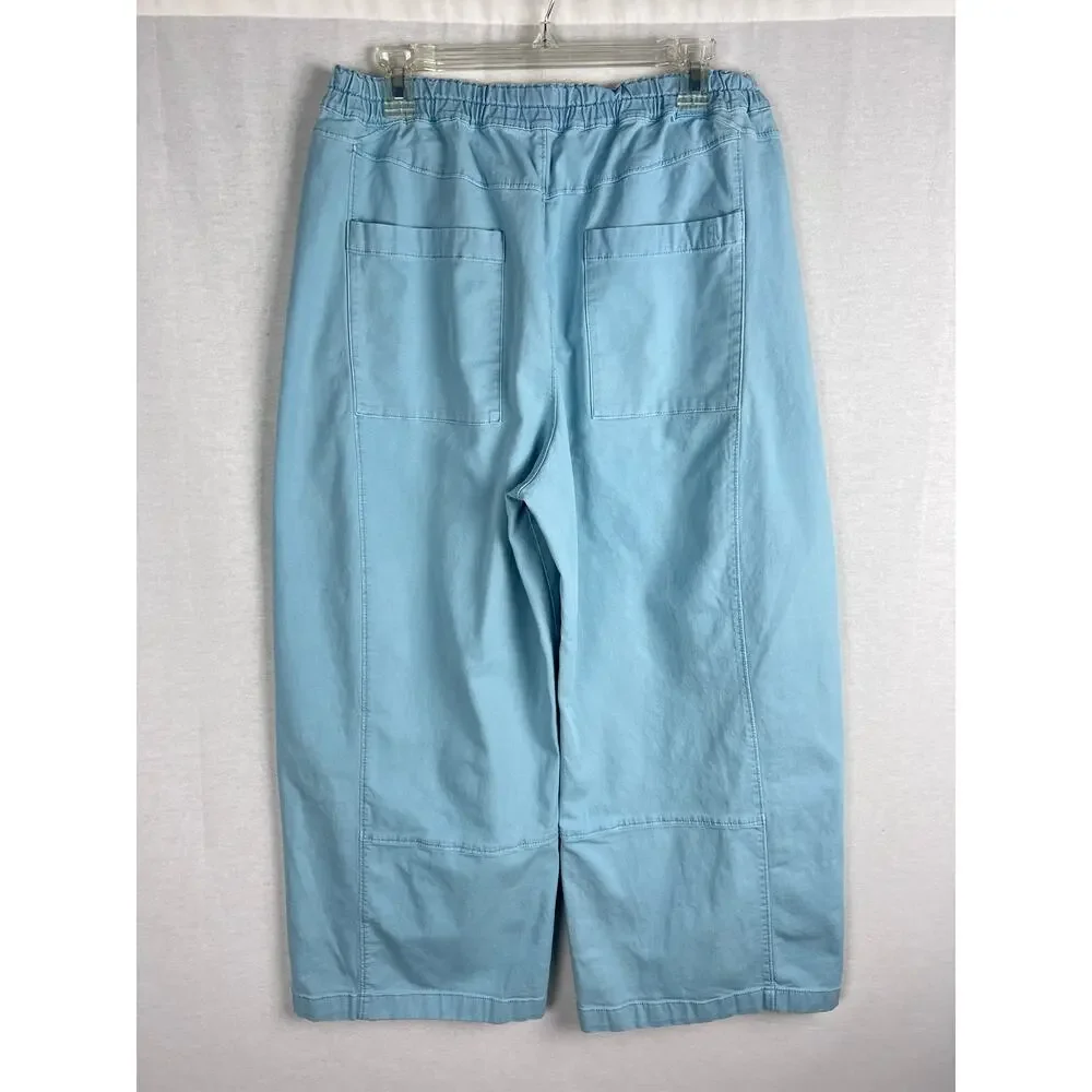 Anthropologie Izzie Wide-Leg Pants in Light Blue - Picture 4 of 8